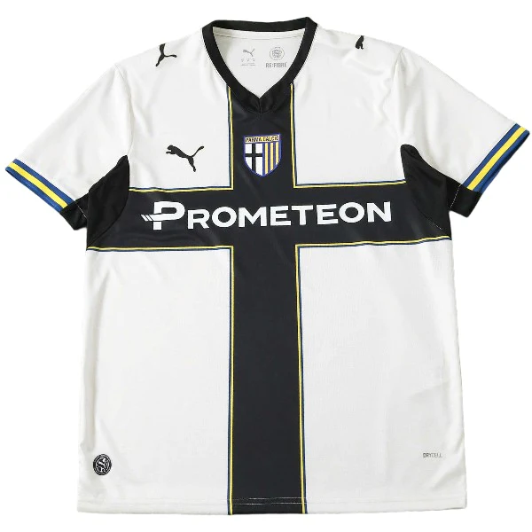 Tailandia Casa Camiseta Parma 2026 2027 Amarillo Blanco Parma Camiseta 2026 2027 Casa Amarilla - Camiseta Real Madrid Parmalat | tiendasdefutboles