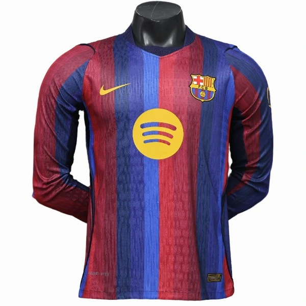 Tailandia Casa Jugadores Manga Larga Barcelona 2026 2027 Azul FC Barcelona Camiseta Edición Jugadores 2026 2027 Casa Azul - Camiseta Barcelona | tiendasdefutboles