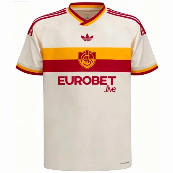 Tailandia Segunda Camiseta As Roma 2026 2027 Amarillo Blanco AS Roma Camiseta 2026 2027 Segunda Amarilla - Camiseta As Roma | tiendasdefutboles