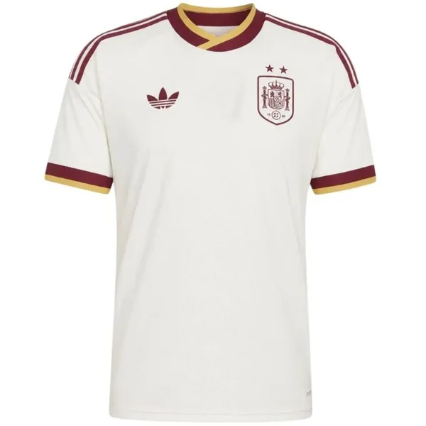 Tailandia Segunda Camiseta España 2 Estrellas 2026 Amarillo Blanco España Camiseta 2026 Segunda Amarilla - Camiseta España | tiendasdefutboles