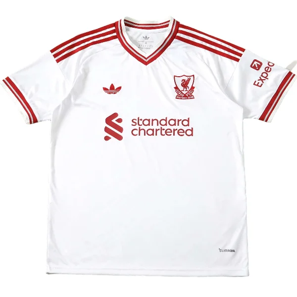Tailandia Segunda Camiseta Liverpool 2026 2027 Blanco Rojo Liverpool Camiseta 2026 2027 Segunda Blanca - Camiseta Liverpool | tiendasdefutboles