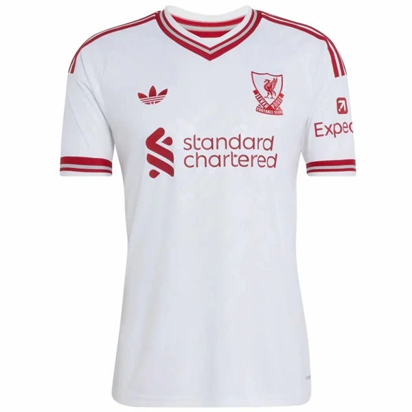 Tailandia Segunda Camiseta Liverpool 2026 2027 Blanco Rojo Liverpool Camiseta 2026 2027 Segunda Blanca - Camiseta Liverpool | tiendasdefutboles
