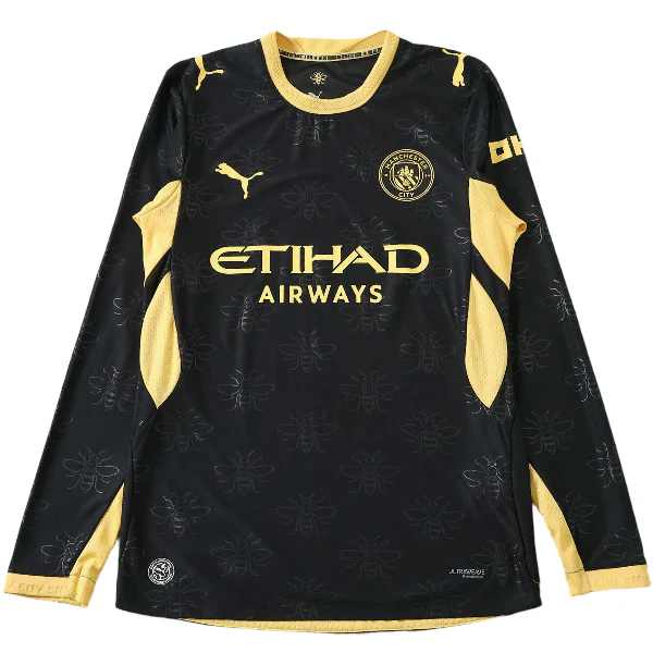 Tailandia Segunda Manga Larga Manchester City 2026 2027 Negro Manchester City Camiseta 2026 2027 Segunda Negra - Camiseta Manchester City | tiendasdefutboles