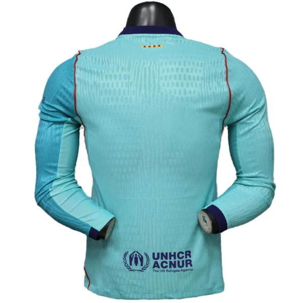 Tailandia Tercera Jugadores Manga Larga Barcelona 2026 2027 Verde FC Barcelona Camiseta Edición Jugadores 2026 2027 Tercera Verde - Camiseta Barcelona | tiendasdefutboles