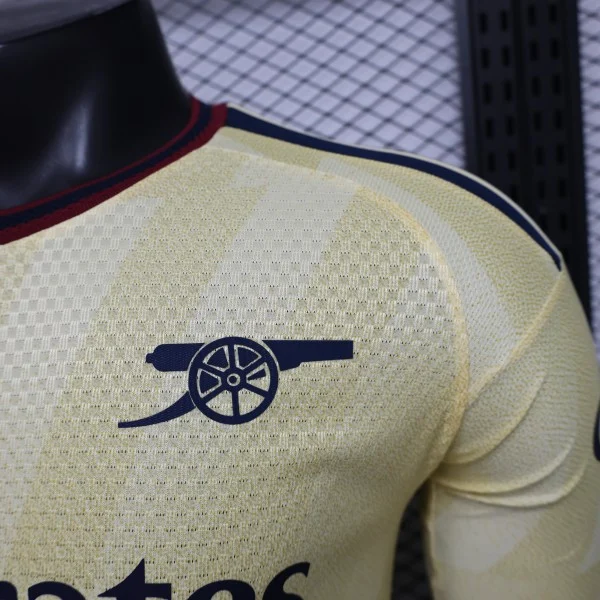 Tercera Jugadores Manga Larga Arsenal 2026 2027 Amarillo Arsenal Camiseta Edición Jugadores 2026 2027 Tercera Amarilla - Camiseta Arsenal | tiendasdefutboles